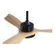 VENTILADOR DE TECHO MODELO BÁLTICO CON 3 ASPAS DE MADERA Ø132cm LUZ LED 3000/4000/6000K, 3CCT, POTENCIA: 20 W, COLOR NEGRO